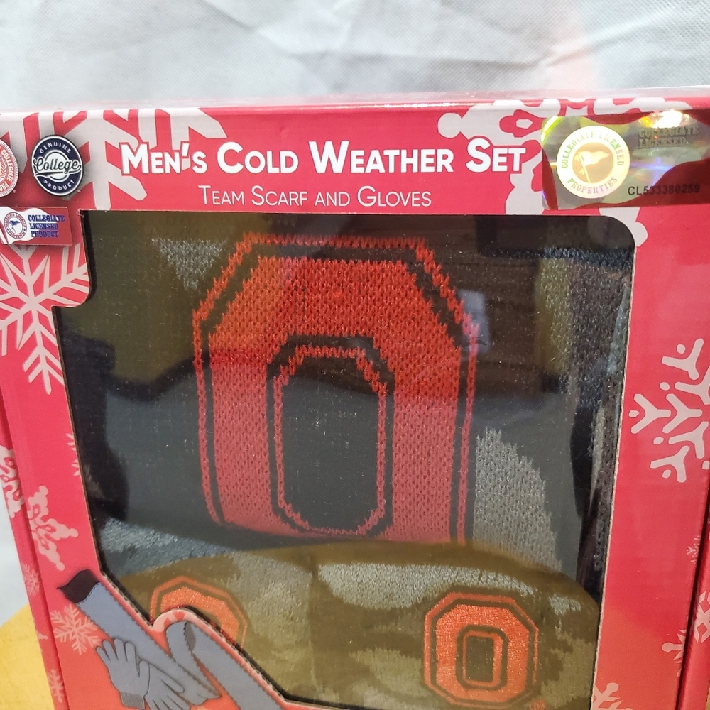 Ohio State Buckeyes Men Scarf and Gloves Set